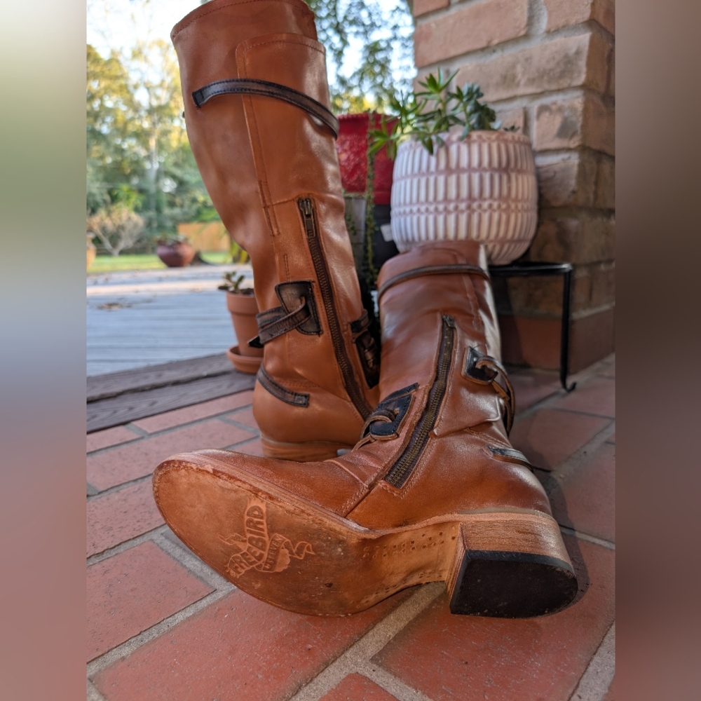 Freebird by Steven 'GIA' Mid Calf Boots TAN/CAMEL size 7 - Picture 8 of 11